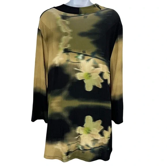 Alembika Manhattan V-Neck Tunic Top Floral Women's Size XL - Picture 4 of 6